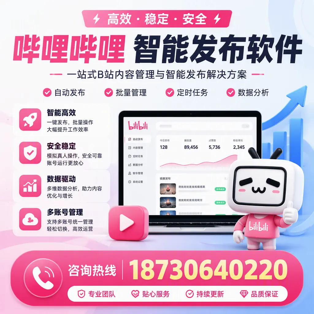 哔哩哔哩智能发布软件适用场景分析：在 鄂尔多斯 的最佳实践